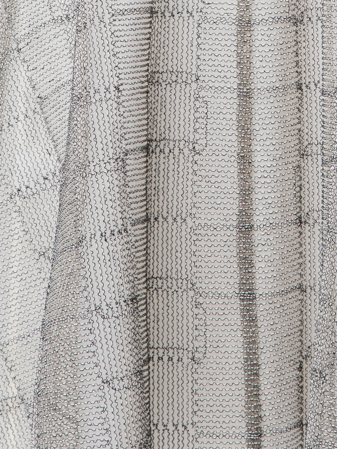 A-Line Square on Tulle Embroidery Midi Skirt