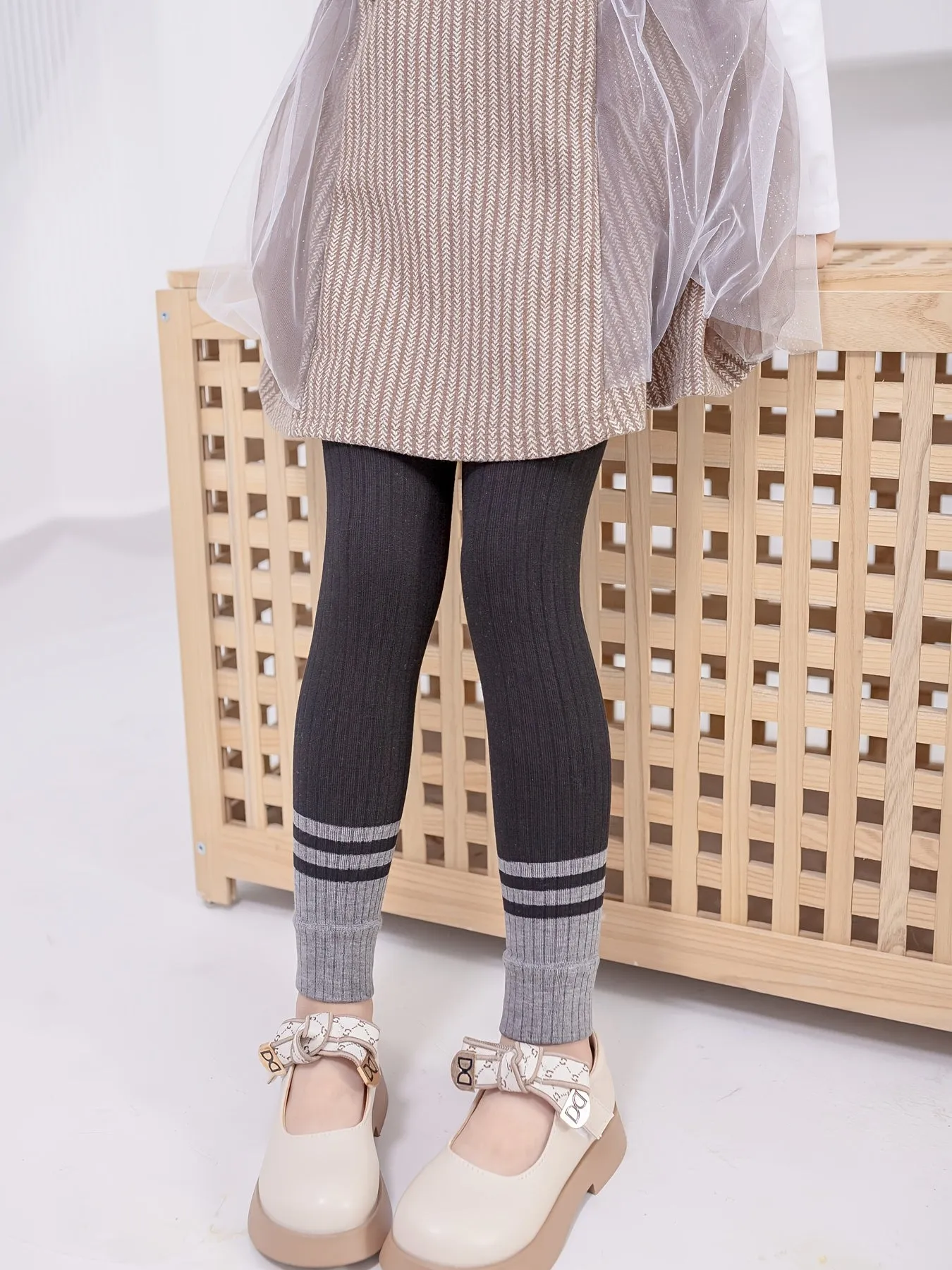 Casual Striped High Elasticity Elastic Waist Leggings