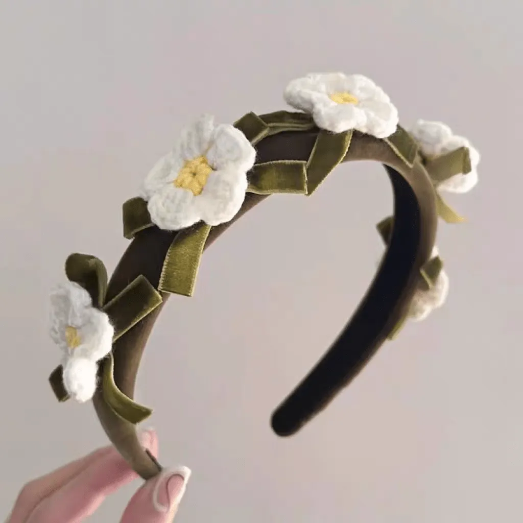 Handmade Crochet Flower Hair Band