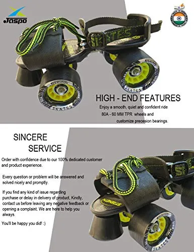 JASPO Tenacity ZXI Adjustable Roller Skates (Black)