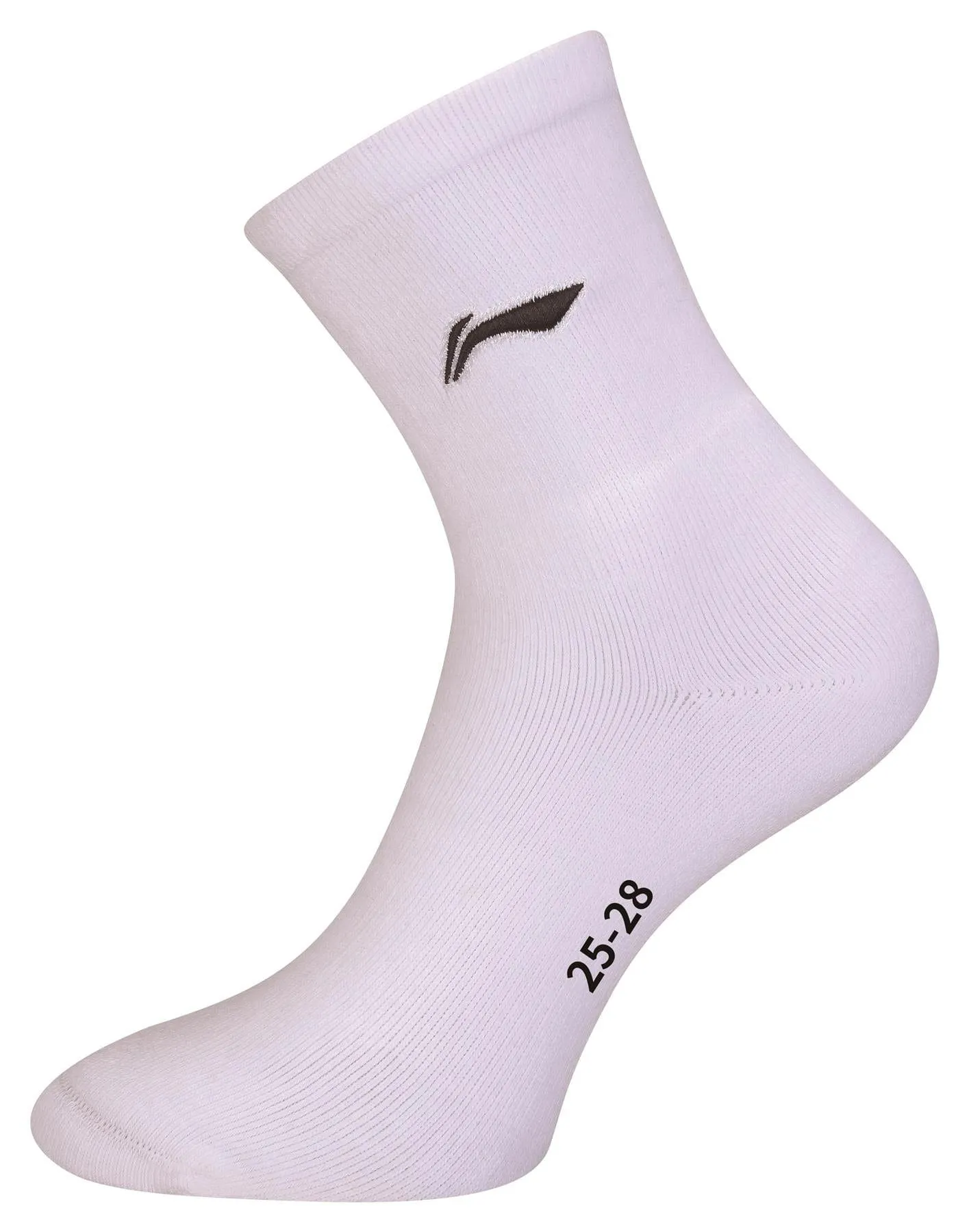 Li-Ning Mens Mid-Cut Team Sports Socks - White