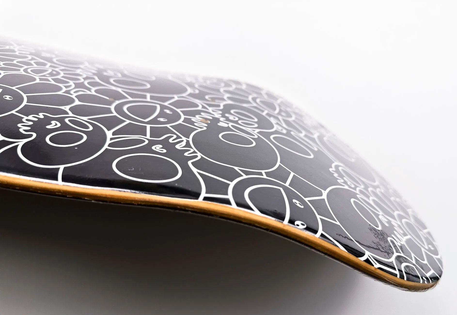 Skulls & Flower Skate Deck (Black)