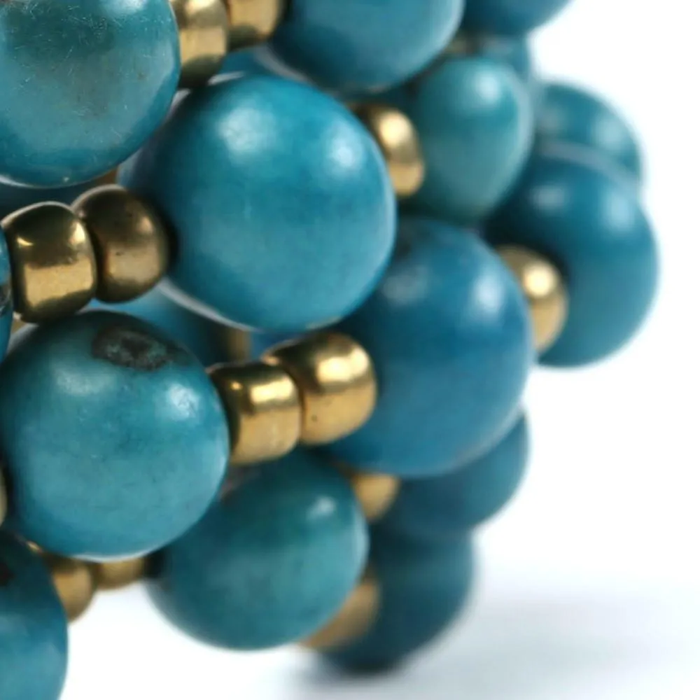 Sustainable Blue Acai Bead Bracelet Handmade by Artisans