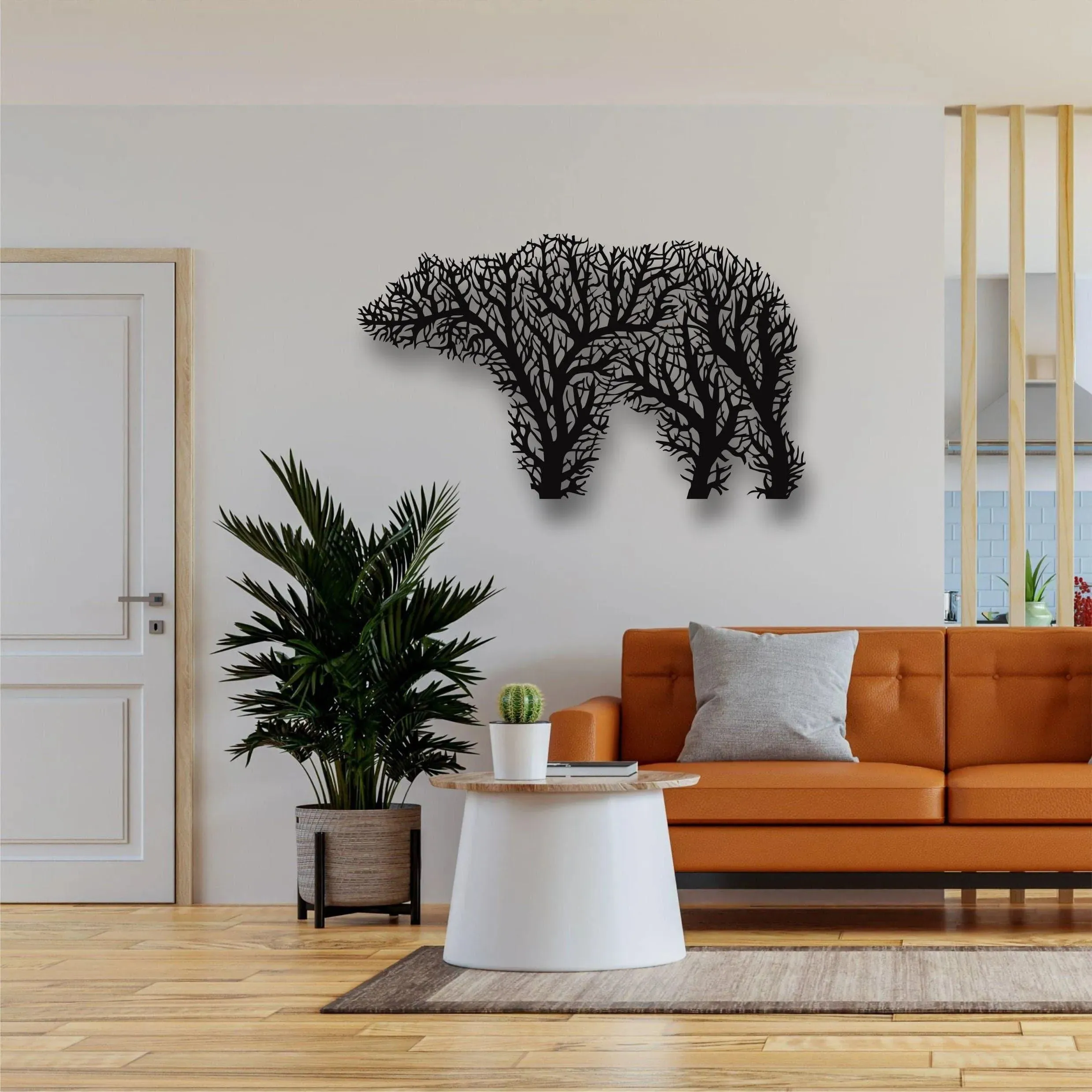 Tree Bear Metal Wall Decor
